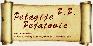 Pelagije Pejatović vizit kartica
